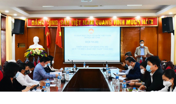 Ủy ban MTTQ Việt Nam huyện Mê Linh tổ chức Hội nghị triển khai vận động ủng hộ Quỹ Vì biển, đảo Việt Nam năm 2022
