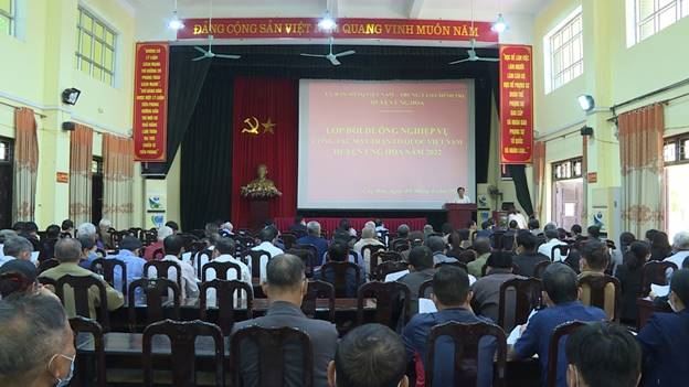 Ủy ban MTTQ huyện Ứng Hòa tổ chức lớp bồi dưỡng nghiệp vụ công tác Mặt trận năm 2022