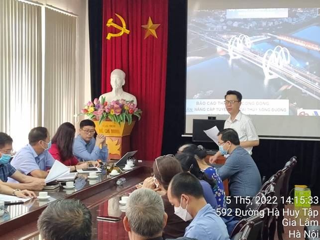 Ủy ban MTTQ Việt Nam huyện Gia Lâm lấy ý kiến cộng đồng vào dự án nâng cấp tuyến đường vận tải thủy sông Đuống