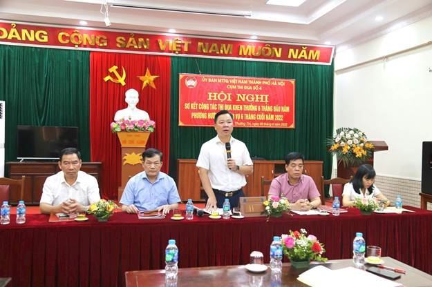 Hội nghị sơ kết công tác thi đua 6 tháng đầu năm 2022 cụm thi đua số 4 Ủy ban MTTQ Việt Nam thành phố Hà Nội 