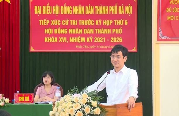 Đại biểu HĐNDThành phố Hà Nội tiếp xúc cử tri huyện Phúc Thọ trước kỳ họp thứ 6 HĐND Thành phố khóa XVI,  nhiệm kỳ 2021-2026