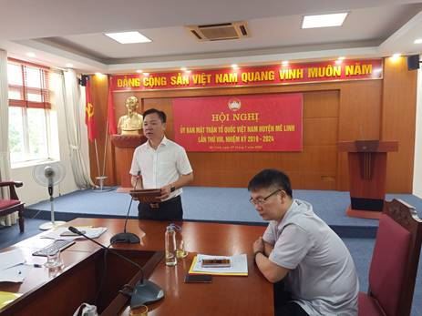 Huyện Mê Linh tổ chức hội nghị Ủy ban MTTQ Việt Nam huyện lần thứ VIII, nhiệm kỳ 2019 – 2024.