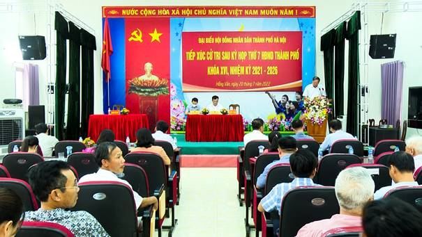 Hội nghị tiếp xúc cử tri sau kỳ họp thứ 7 HĐND Thành phố khóa XVI tại huyện Thường Tín