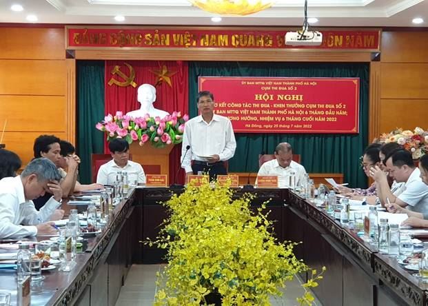 Cụm thi đua số 2 - Ủy ban MTTQ Việt Nam Thành phố sơ kết công tác công thi đua khen thưởng 6 tháng đầu năm 2022