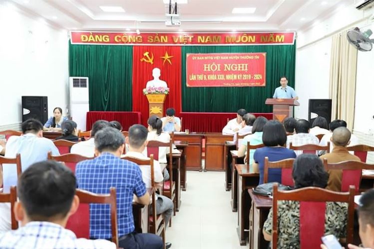 Huyện Thường Tín tổ chức Hội nghị lần thứ 9, khóa XXII, nhiệm kỳ 2019 - 2024 sơ kết công tác Mặt trận 6 tháng đầu năm 2022