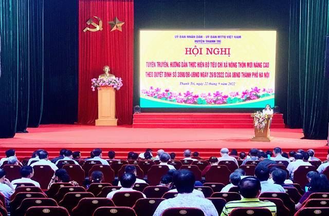 Huyện Thanh Trì tuyên truyền, hướng dẫn bộ tiêu chí xã nông thôn mới nâng cao