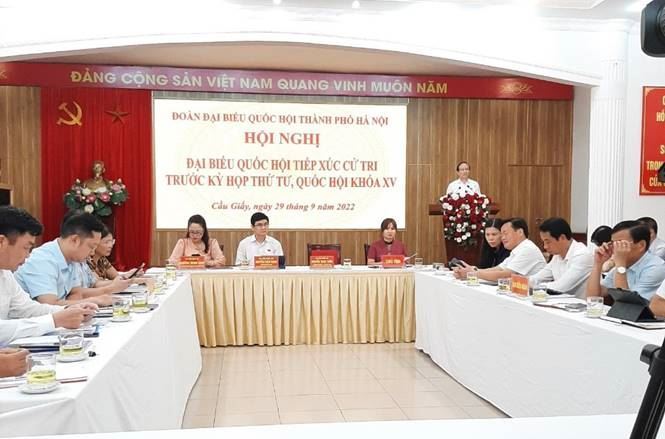 Ủy ban MTTQ Việt Nam quận Cầu Giấy phối hợp tổ chức  Hội nghị tiếp xúc cử tri đại biểu Quốc hội thành phố Hà Nội  trước kỳ họp thứ 4, Quốc hội khóa XV.