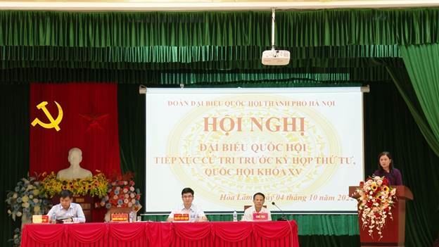 Đại biểu Quốc hội tiếp xúc cử tri trước kỳ họp thứ 4, quốc hội khóa XV tại huyện Ứng Hòa
