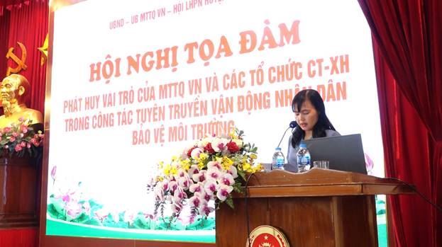 Thanh Oai tổ chức tọa đàm phát huy vai trò của MTTQ Việt Nam huyện và các tổ chức chính trị xã hội trong công tác tuyên truyền vận động nhân dân bảo vệ môi trường
