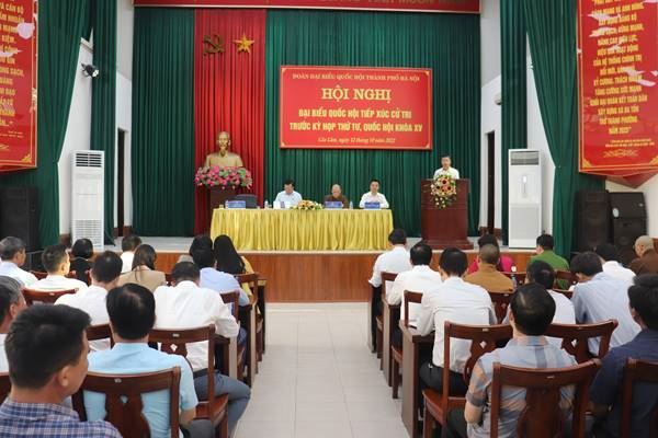 Đoàn đại biểu Quốc hội Thành phố Hà Nội tiếp xúc cử tri Gia Lâm trước kỳ họp thứ 4, Quốc hội khóa XV