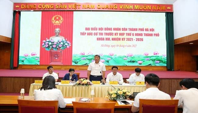 Tổ Đại biểu số 10 HĐND Thành phố Hà Nội tiếp xúc cử tri quận Hà Đông     