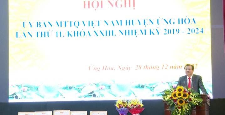 Ủy ban MTTQ Việt Nam huyện Ứng Hòa tổ chức hội nghị lần thứ 11 nhiệm kỳ 2019-2024