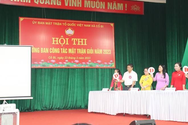 Ủy ban MTTQ Việt Nam xã Cổ Bi, huyện Gia Lâm tổ chức Hội thi “Trưởng ban công tác mặt trận giỏi” năm 2023