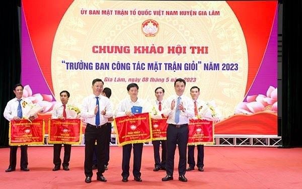 Chung khảo Hội thi Trưởng ban Công tác Mặt trận giỏi huyện Gia Lâm năm 2023 thành công tốt đẹp