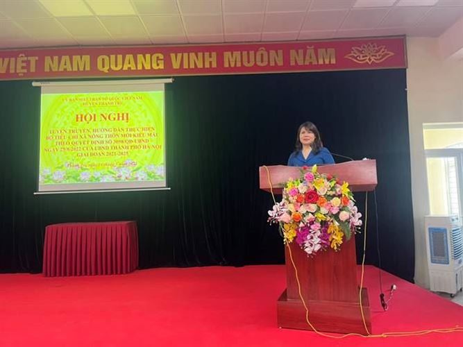 Ủy ban MTTQ Việt Nam huyện Thanh Trì tuyên truyền bộ tiêu chí xã nông thôn mới kiểu mẫu