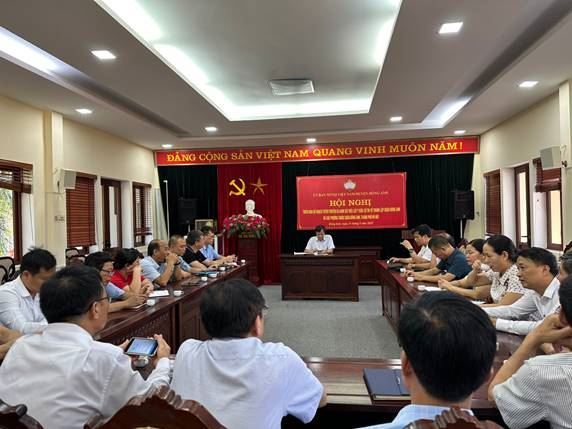 Ủy ban MTTQ Việt Nam huyện Đông Anh tổ chức hội nghị triển khai        kế hoạch tuyên truyền và giám sát công tác tổ chức lấy ý kiến cử tri về việc  thành lập quận Đông Anh và các phường thuộc quận Đông Anh,  thành phố Hà Nội
