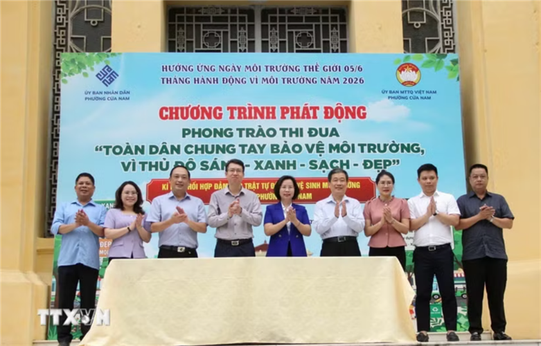 Hưởng ứng phong trào chung tay bảo vệ môi trường vì Thủ đô xanh-sạch-đẹp