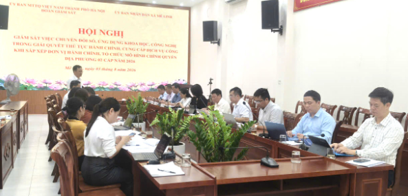 MTTQ Việt Nam TP Hà Nội giám sát công tác chuyển đổi số tại xã Mê Linh