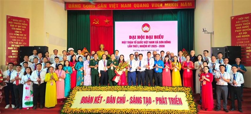 Đại hội đại biểu Ủy ban MTTQ xã Sơn Đồng nhiệm kỳ 2025-2030: Luôn là liên minh chính trị, đại diện cho khối đại đoàn kết toàn dân tộc