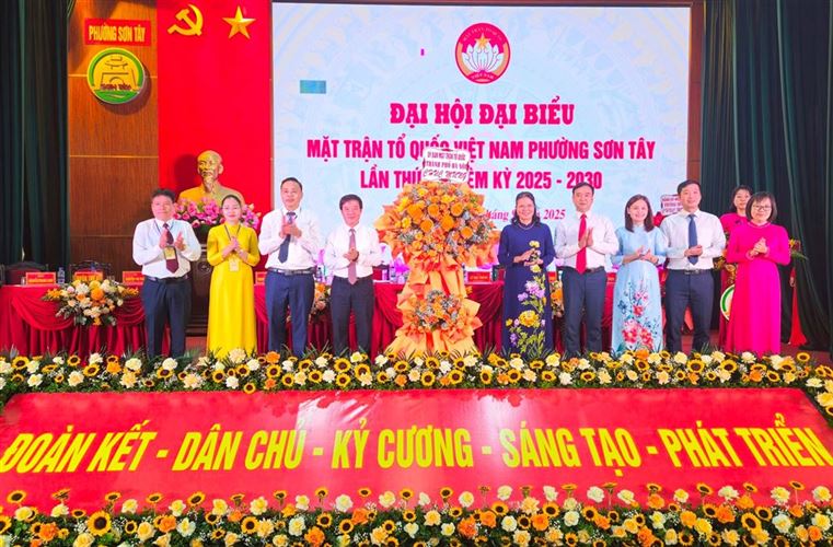 Đại hội đại biểu Mặt trận Tổ quốc phường Sơn Tây lần thứ I, nhiệm kỳ 2025-2030: Quyết tâm hoàn thành mục tiêu