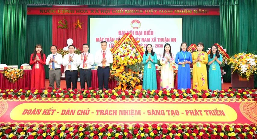 Đại hội đại biểu Ủy ban MTTQ xã Thuận An nhiệm kỳ 2025-2030: Luôn là hình ảnh tiêu biểu cho khối đại đoàn kết toàn dân
