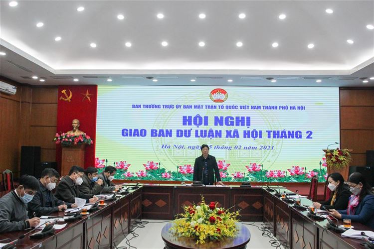 Ủy ban MTTQ Việt Nam TP Hà Nội tổ chức giao ban dư luận xã hội tháng 2/2022