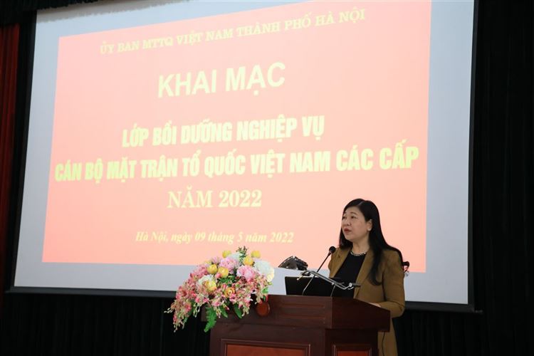 Khai mạc lớp bồi dưỡng nghiệp vụ cán bộ Mặt trận Tổ quốc Việt Nam các cấp năm 2022