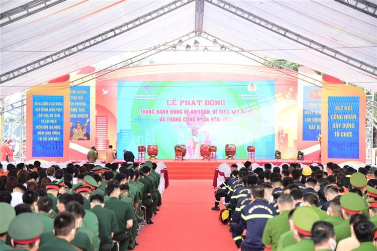 Hà Nội tổ chức Lễ phát động Tháng Công nhân và Tháng hành động về ATVSLĐ năm 2023