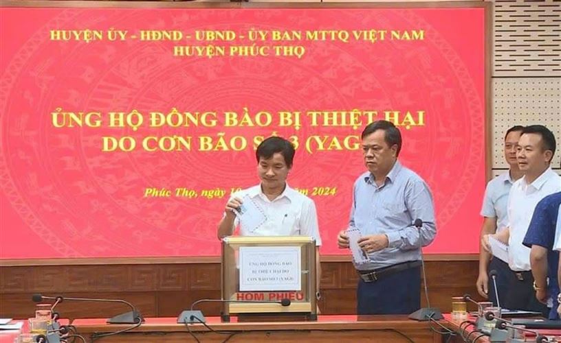 Phúc Thọ tổ chức Hội nghị đánh giá rút kinh nghiệm công tác phòng chống cơn bão số 3 và phát động ủng hộ đồng bào bị thiệt hại do cơn bão gây ra