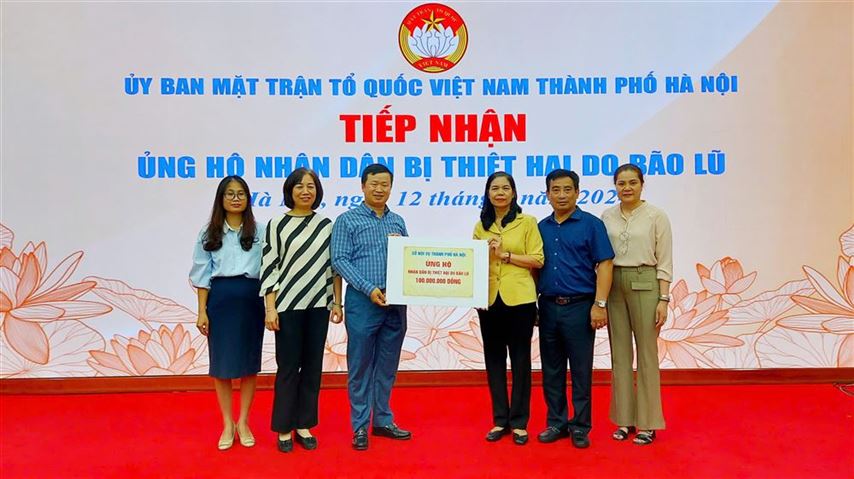 Thống kê số tiền ủng hộ người dân bị ảnh hưởng bởi cơn bão số 3 chuyển về Quỹ Cứu trợ TP Hà Nội tính đến 16h ngày 13/9/2024 