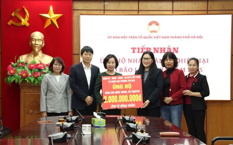 Hà Nội: Tiếp nhận hơn 22 tỷ đồng ủng hộ đồng bào bị thiệt hại do mưa, lũ gây ra