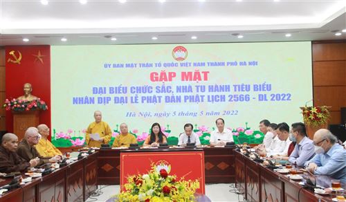 Ban Thường trực Ủy ban MTTQ Việt Nam TP gặp mặt chức sắc, nhà tu hành tiêu biểu nhân dịp Đại lễ Phật đản Phật lich 2566 – DL 2022 (5/5)