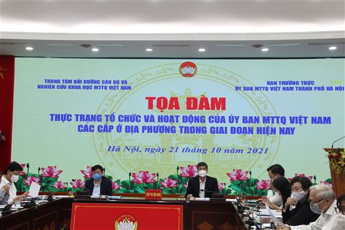 Phó Chủ tịch Thường trực Ủy ban MTTQ Việt Nam Thành phố, Nguyễn Anh Tuấn chủ trì hội nghị tọa đàm thực trạng tổ chức và hoạt động của Ủy ban MTTQ Việt Nam các cấp ở địa phương trong giai đoạn hiện này