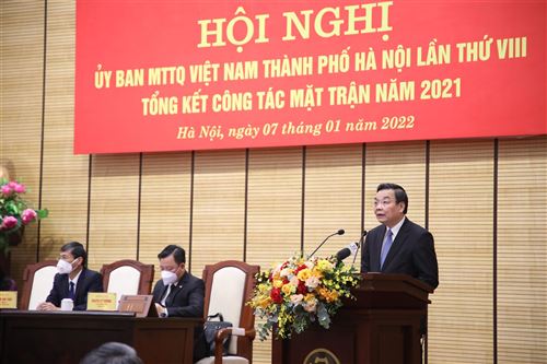 Chủ tịch UBND TP Chu Ngọc Anh phát biểu tại hội nghị