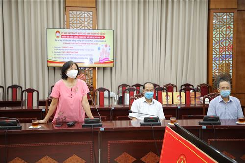 Chủ tịch Hội người khuyết tật Thành phố Dương Thị Vân phát biểu