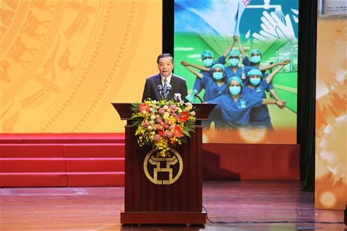 Chủ tịch UBND TP Hà Nội Chu Ngọc Anh phát biểu tại Chương trình