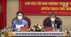 PHÁT HUY HƠN NỮA TÍNH CHỦ ĐỘNG CỦA MẶT TRẬN CÁC CẤP HUYỆN THẠCH THẤT