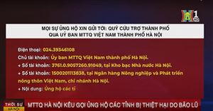 MTTQ Hà Nội kêu gọi ủng hộ các tỉnh bị thiệt hại do bão lũ 